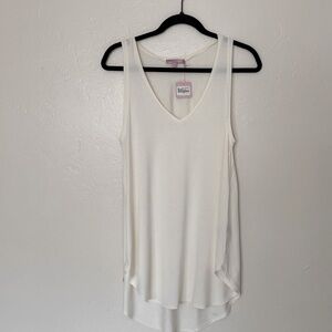 Calypso St. Barth tunic soft cream coconut color tank top. Adele sleeveless Tee